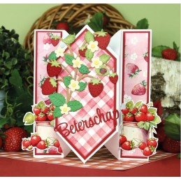 Bloc de papier - Fraises sucrées - Papiers design 20.3x20.3 - BBPP10021