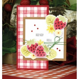 Bloc de papier - Fraises sucrées - Papiers design 20.3x20.3 - BBPP10021