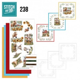 Stitch and do 238 - kit Carte 3D broderie - Animaux de la ferme