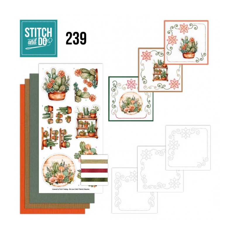 Stitch and do 239 - kit Carte 3D broderie - Paradis des plantes Stitch and do 239 - kit Carte 3D broderie - Paradis des plantes