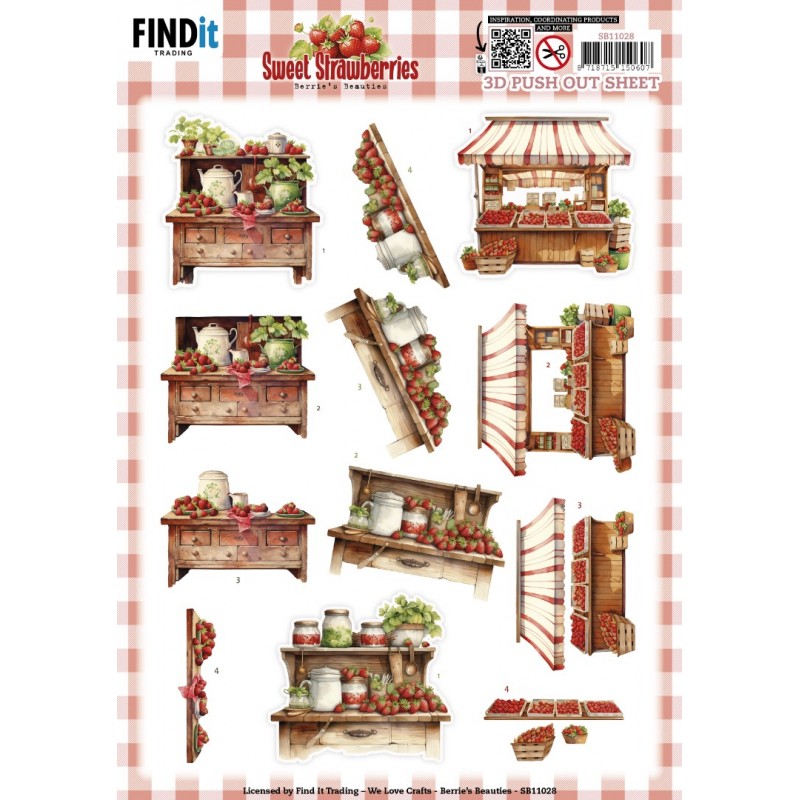 Carte 3D prédéc. - SB11028 - Douces Fraises - Vente de Fraises Carte 3D prédéc. - SB11028 - Douces Fraises - Vente de Fraises
