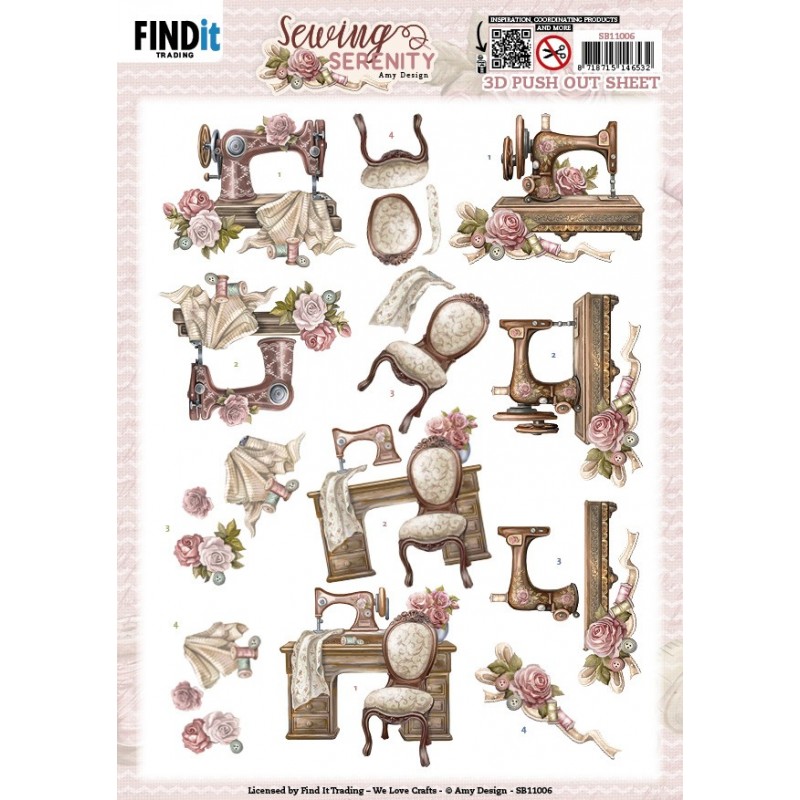 Carte 3D prédéc. - SB11007 - Couture sérénité - Boîte à couture Carte 3D prédéc. - SB11007 - Couture sérénité - Boîte à couture