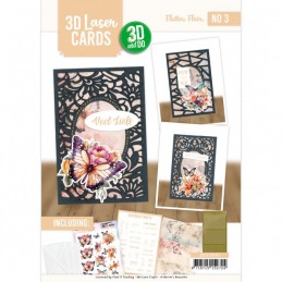 Kit 3 cartes laser n°3 - 3DLC10003 - Papillons