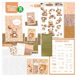 Kit 3 cartes laser n°4 - 3DLC10004 - Bébé ourson