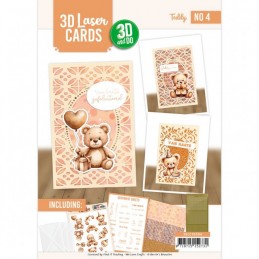 Kit 3 cartes laser n°4 - 3DLC10004 - Bébé ourson
