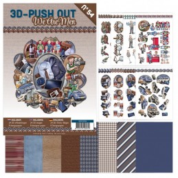 Carte 3D livre A4 prédécoupé N°54 - Pour les Hommes - 24 images + papiers contenu