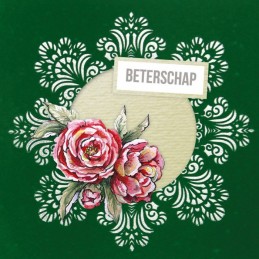 Cartes 3D Velours carrées prédécoupé N°6 - Superbes fleurs - 3 cartes + enveloppes