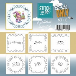 Cartes à broder seules Broderie Stitch and do  - Set n°113