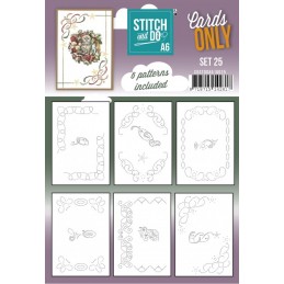 Cartes à broder seules  Stitch and do A6 - Set n°25