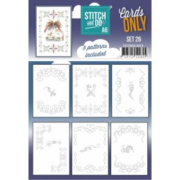 Cartes à broder seules  Stitch and do A6 - Set n°26