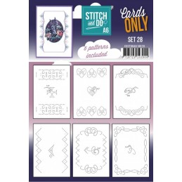 Cartes à broder seules  Stitch and do A6 - Set n°28