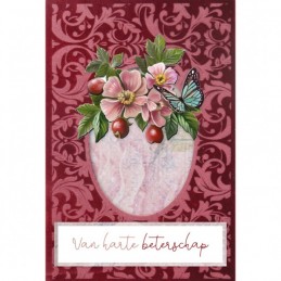 Cartes 3D Velours A6 prédécoupé N°9 - Roses musquées - 3 cartes + enveloppes