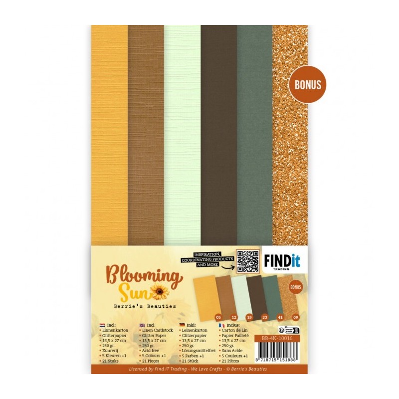 Set 21 cartes 13.5x27cm - Tournesols - BB-4K-10016 Set 21 cartes 13.5x27cm - Tournesols - BB-4K-10016