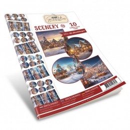 Livre Berries Beauties Scenery A4 prédécoupé N°10 - Paysages de Noël - 48 images + papiers
