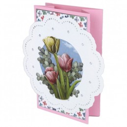 Kit Cartes cercle 3D n°3 - 4 cartes avec cercle - Fleurs