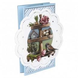 Kit Cartes cercle 3D n°3 - 4 cartes avec cercle - Fleurs