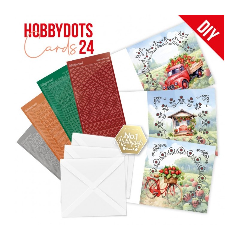 Kit cartes imprimées Hobbydots N°24 - Fraises Kit cartes imprimées Hobbydots N°24 - Fraises