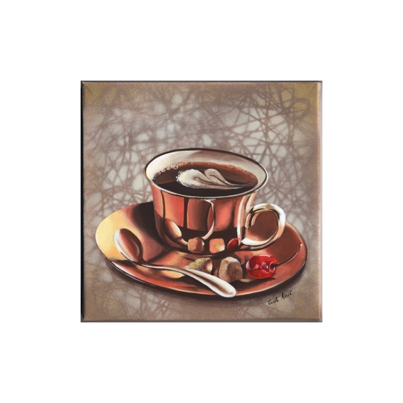 Image pour tableaux 3D format 30x30 cm Tasse à café GK3030024