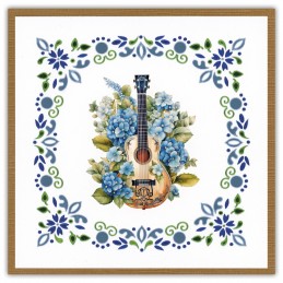 Dot and do 280 - kit Carte 3D - Guitares et fleurs bleues