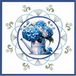 Carte 3D prédéc. - SB11029 - Hortensias bleus - Vases
