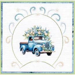 Carte 3D prédéc. - SB11030 - Hortensias bleus - Transport