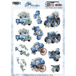 Carte 3D prédéc. - SB11030 - Hortensias bleus - Transport