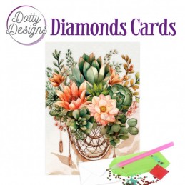 Carte Broderie Diamant - Vase de fleurs - DDDC1190