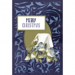 Cartes 3D Velours A6 prédécoupé N°11 - La nature à Noël - 3 cartes + enveloppes