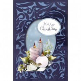 Cartes 3D Velours A6 prédécoupé N°12 - Le meilleur Noël - 3 cartes + enveloppes
