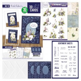 Cartes 3D Velours A6 prédécoupé N°12 - Le meilleur Noël - 3 cartes + enveloppes