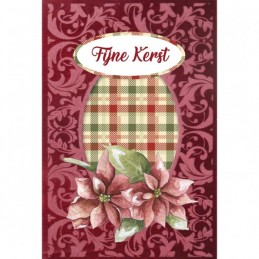Cartes 3D Velours A6 prédécoupé N°14 - Poinsettias de Noël - 3 cartes + enveloppes