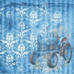 Bloc de papier - Prairie bleue - Papiers unis 20.3x20.3 - BBPP10022
