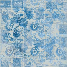 Bloc de papier - Prairie bleue - Papiers unis 20.3x20.3 - BBPP10022