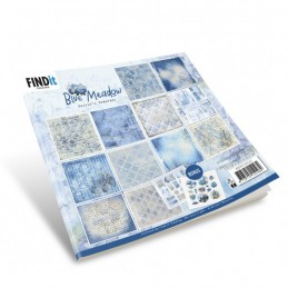 Bloc de papier - Prairie bleue - Papiers unis 20.3x20.3 - BBPP10022