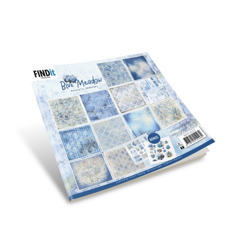Bloc de papier - Prairie bleue - Papiers design 20.3x20.3 - BBPP10022 Bloc de papier - Prairie bleue - Papiers design 20.3x20.3 - BBPP10022