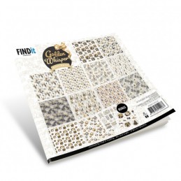 Bloc de papier - Murmure doré - Papiers unis 20.3x20.3 - BBPP10026