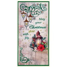 Carte 3D à découper - CD12360 - Noël floral - Lampes fleuries
