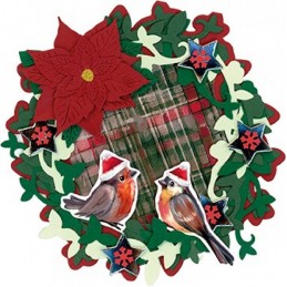 Carte 3D à découper - CD12363 - Noël floral - Petites décos