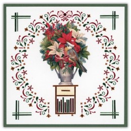 Dot and do 281 - kit Carte 3D - Noël floral