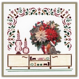 Dot and do 281 - kit Carte 3D - Noël floral