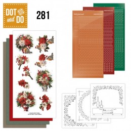 Dot and do 281 - kit Carte 3D - Noël floral