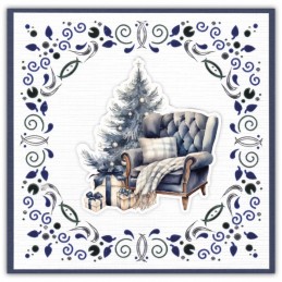 Dot and do 283 - kit Carte 3D - Noël en bleu