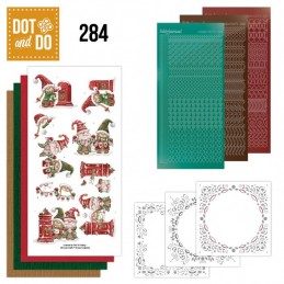 Dot and do 284 - kit Carte 3D - Gnomes à Noël