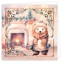 Kit cartes imprimées Hobbydots N°28 - Ourson à Noël