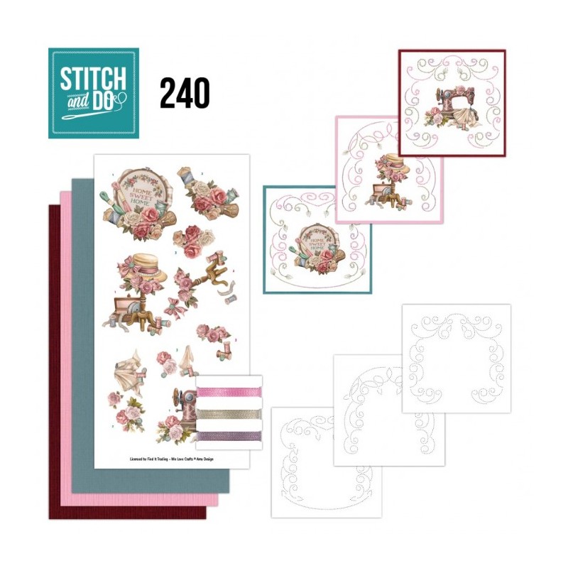 Stitch and do 240 - kit Carte 3D broderie - Couture