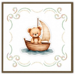 Stitch and do 241 - kit Carte 3D broderie - Teddy