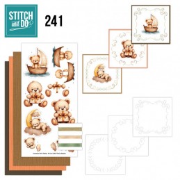 Stitch and do 241 - kit Carte 3D broderie - Teddy