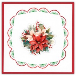 Stitch and do 242 - kit Carte 3D broderie - Noël floral