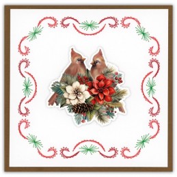 Stitch and do 242 - kit Carte 3D broderie - Noël floral