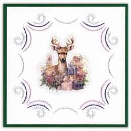 Stitch and do 243 - kit Carte 3D broderie - Noël violet pastel